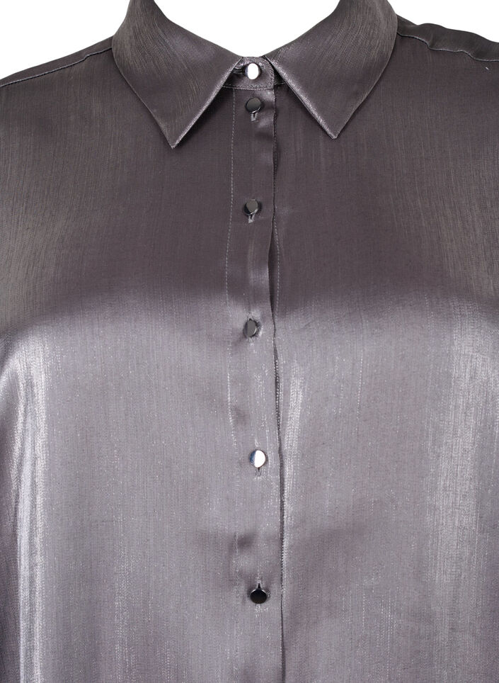 Long silver-colored shirt, Dark Silver, Packshot image number 2