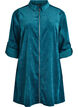 Corduroy dress with zipper and 3/4 sleeves, Green, Packshot image number 0