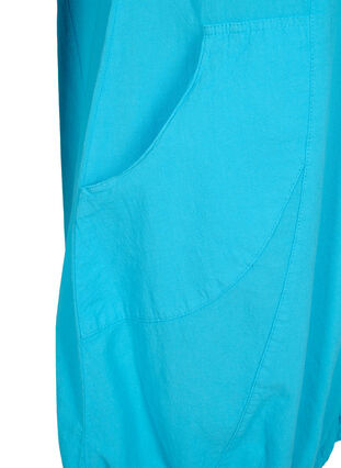 Short sleeve cotton dress, Blue Atoll, Packshot image number 3