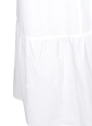 Short cotton dress with an A-line shape, White, Packshot image number 3