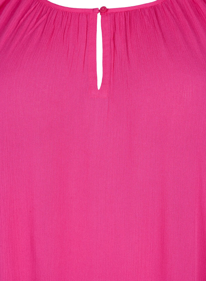 Viscose tunic with 3/4 sleeves, Pink, Packshot image number 2