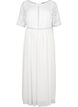 Maxi dress with back neckline and short sleeves, Bright White, Packshot image number 0