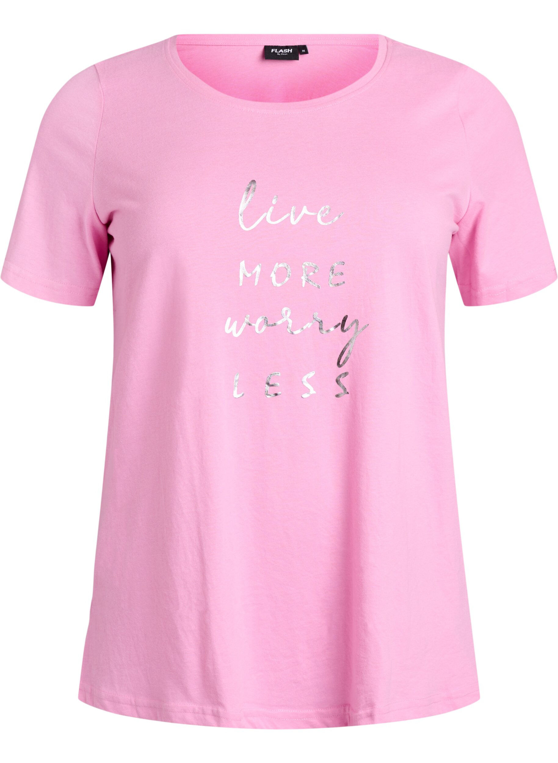 Zizzifashion FLASH - T-shirt with motif, Pink, Packshot image number 0