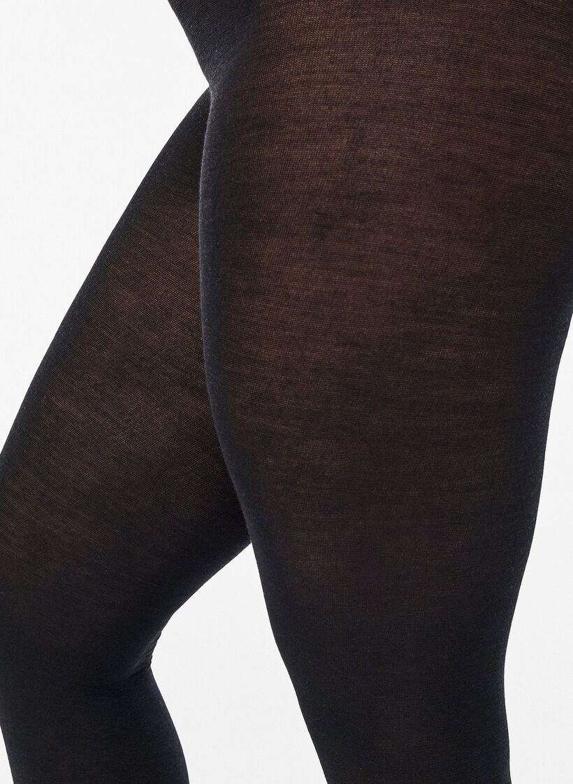 Woollen tights, Black, Model