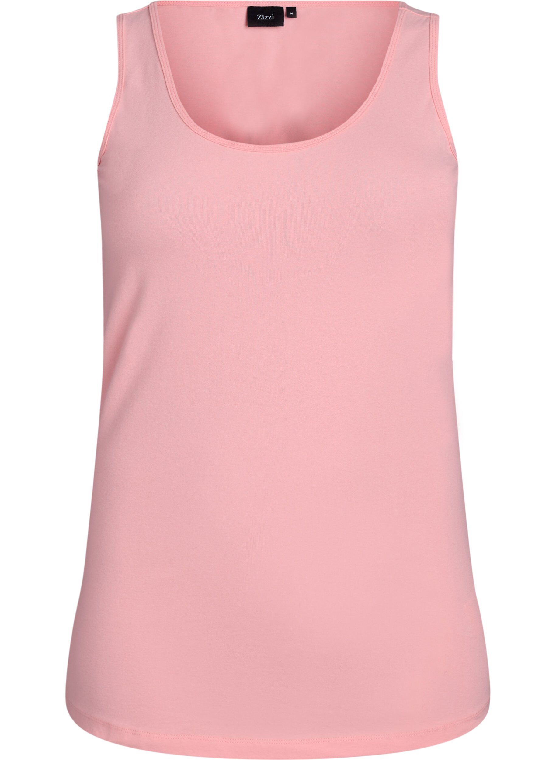 Zizzifashion Solid color basic top in cotton, Rose, Packshot image number 0