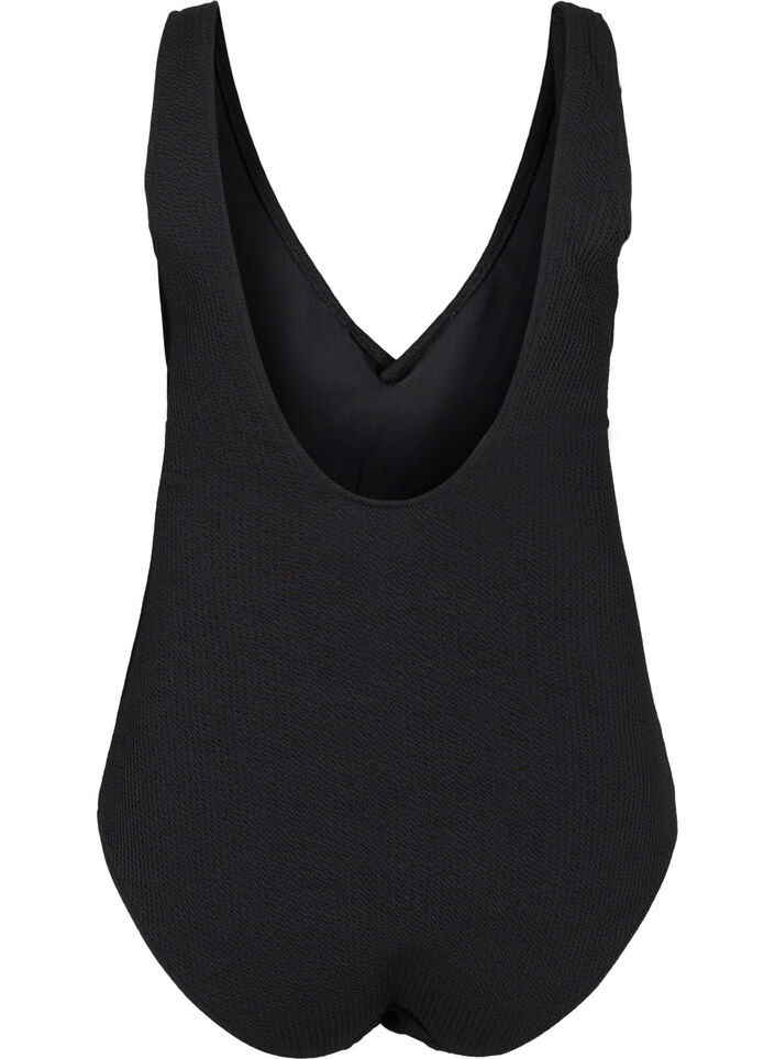 Swimsuit with wrap effect, Black, Packshot image number 1