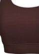 Racerback sports bra with contrast piping, Brown, Packshot image number 2