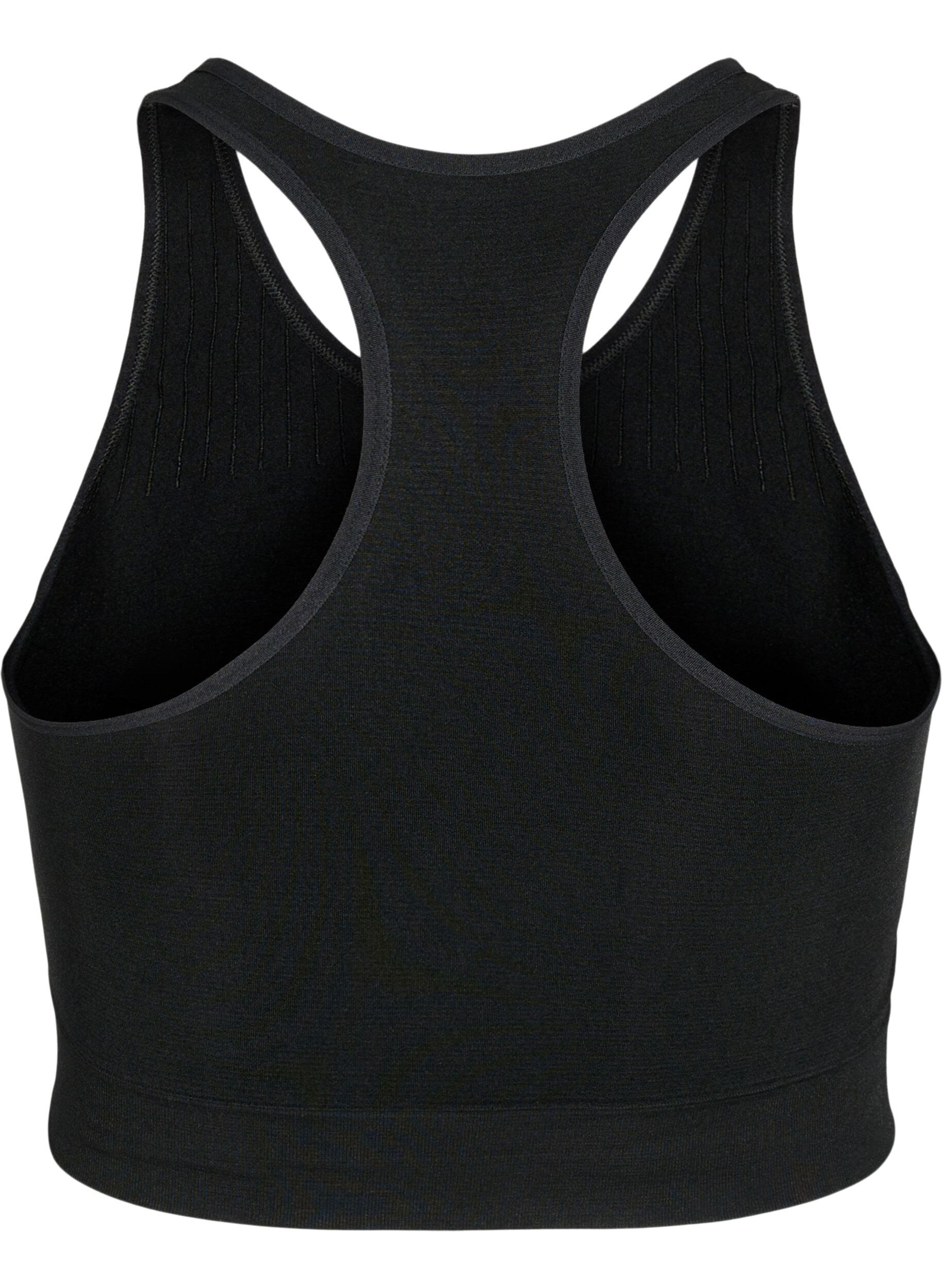 Zizzifashion Seamless bra top, Black, Packshot image number 1