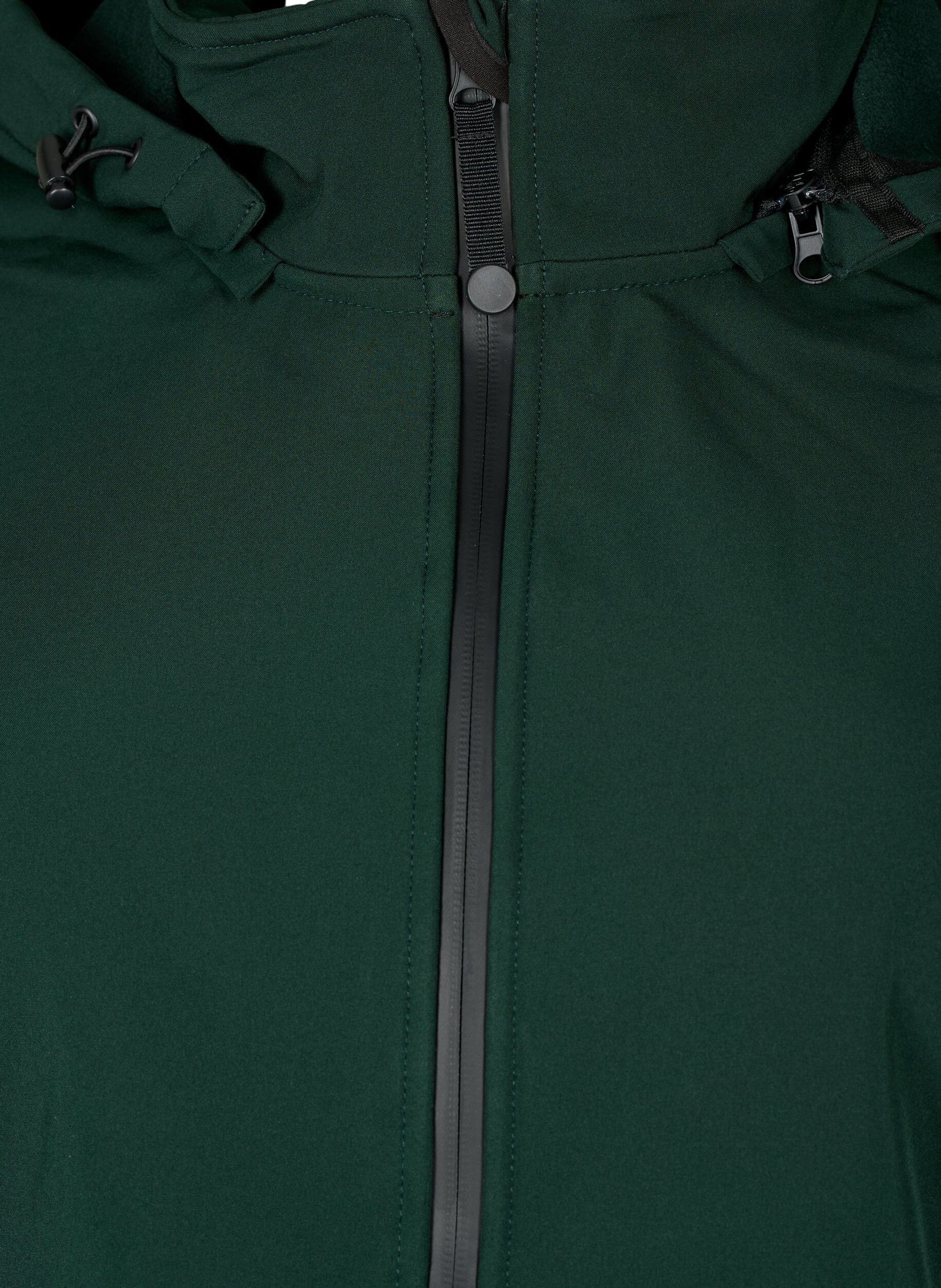 Zizzifashion Short softshell jacket with detachable hood, Green, Packshot image number 2