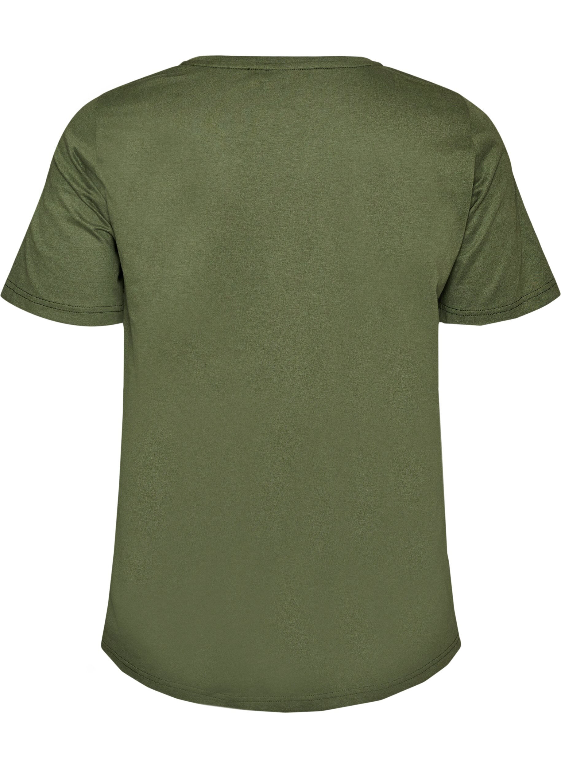 ZizzifashionT-shirt with motif, Green, Packshot image number 1