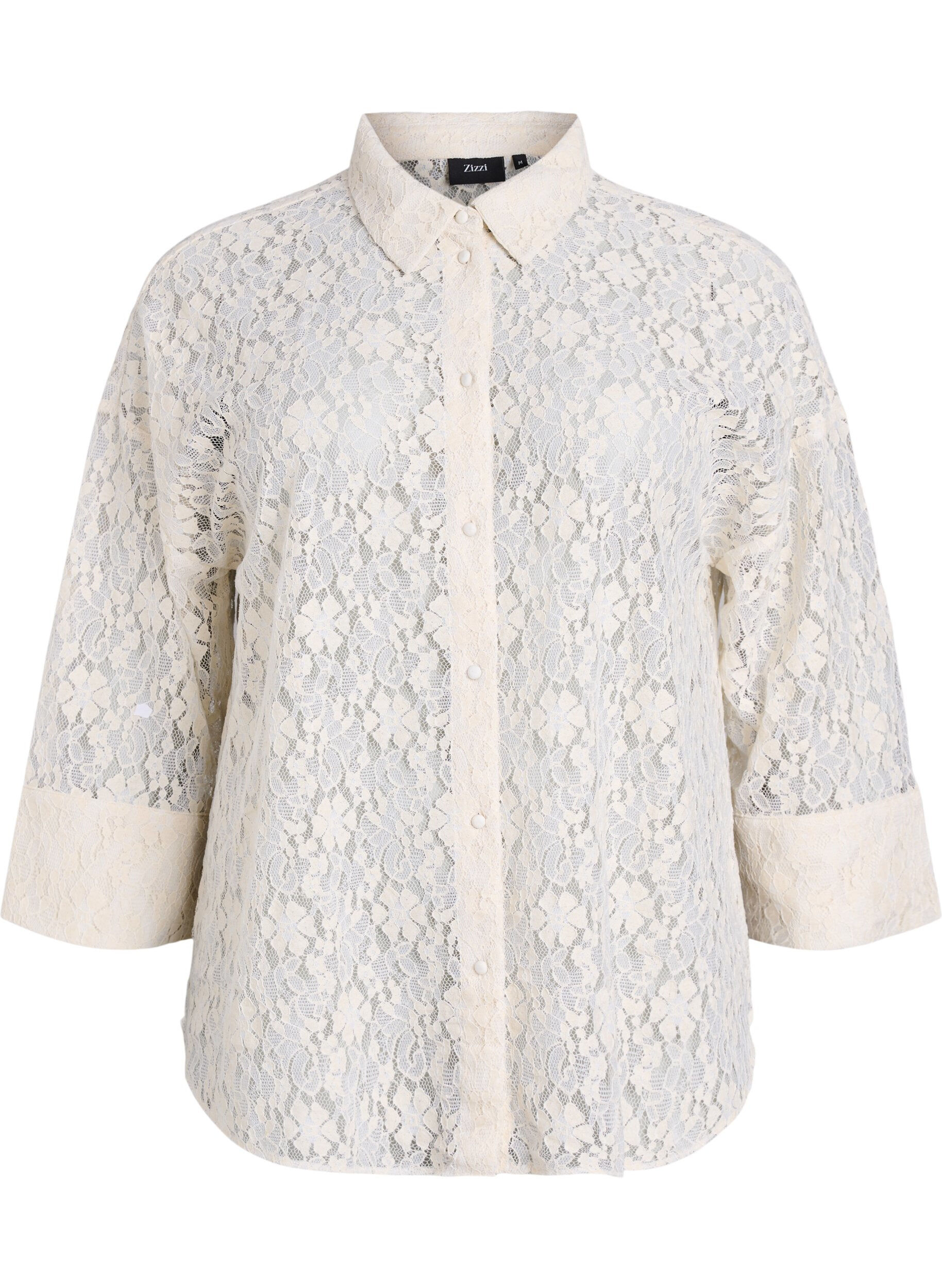 Lace shirt with 3/4 sleeves