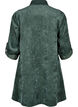 Velvet dress with zipper and 3/4 sleeves, Green, Packshot image number 1