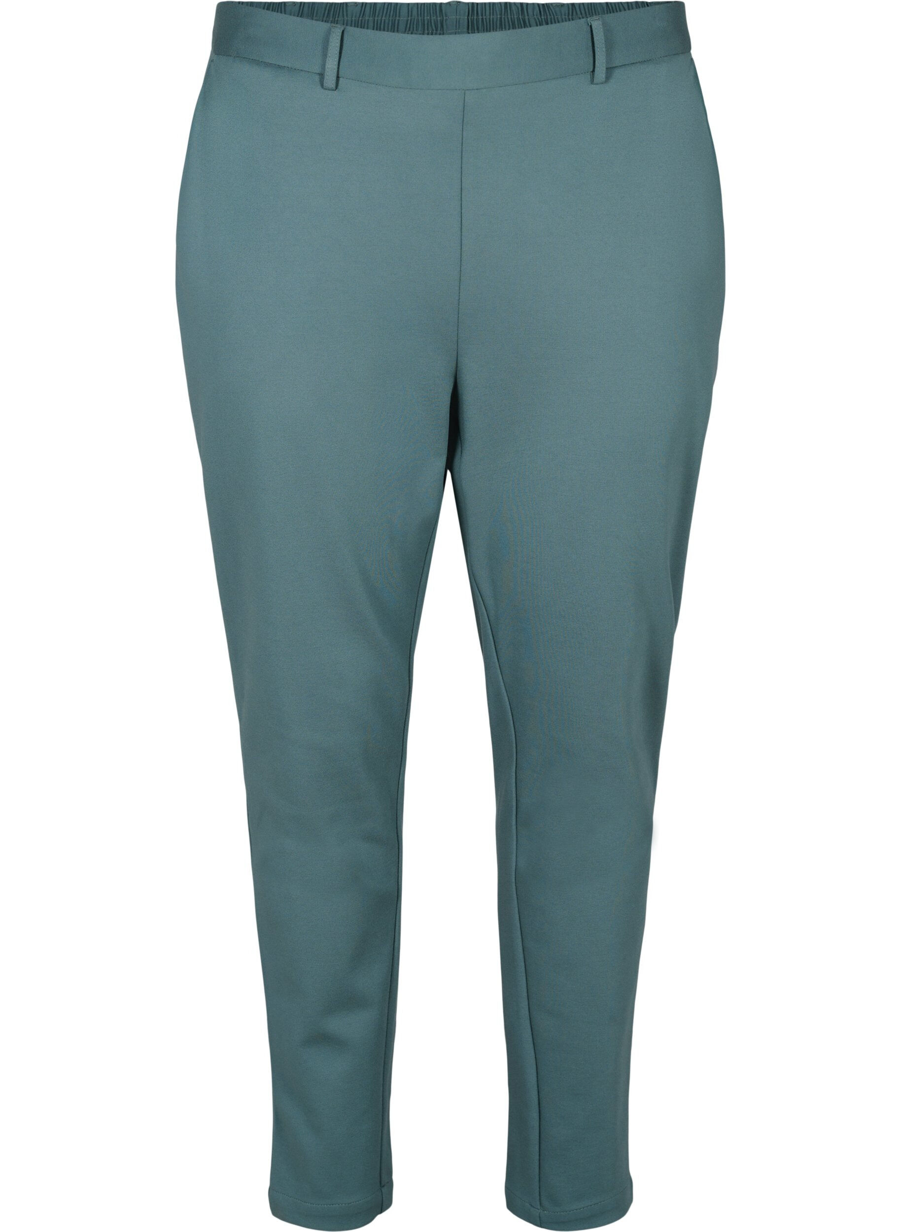 Zizzifashion Cropped trousers with pockets, Silver Pine, Packshot image number 0