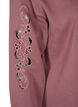 Sweat dress with embroidered details, Rose Brown, Packshot image number 3