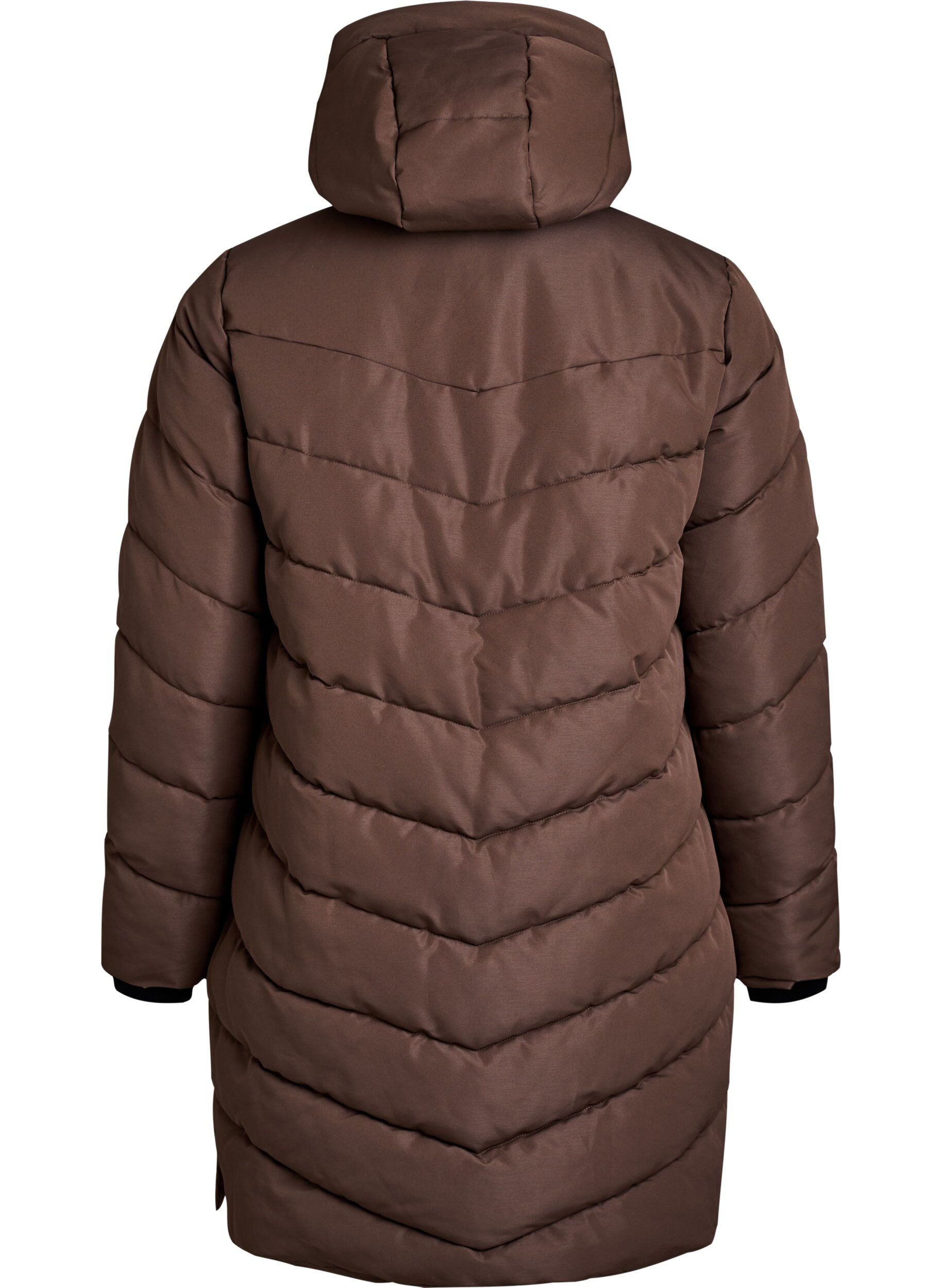 Zizzifashion Hooded quilted winter coat, Brown, Packshot image number 1