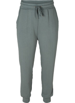 Sweatpants with pockets and drawstrings, Balsam Green, Packshot image number 0