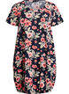 Short-sleeved cotton dress with print, Blue, Packshot image number 0