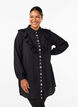 Shirt dress with ruffles and embroidery, Black, Model image number 0