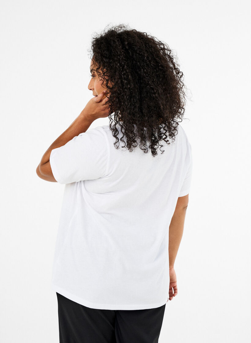 FLASH - T-shirt with motif, White, Model image number 2