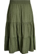 Ankle-length cotton skirt with a smocked waist, Green, Packshot image number 1