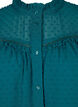 Shirt blouse with ruffles and dotted texture, Shaded Spruce, Packshot image number 3