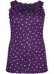 Top with print and lace edge, Purple, Packshot image number 0