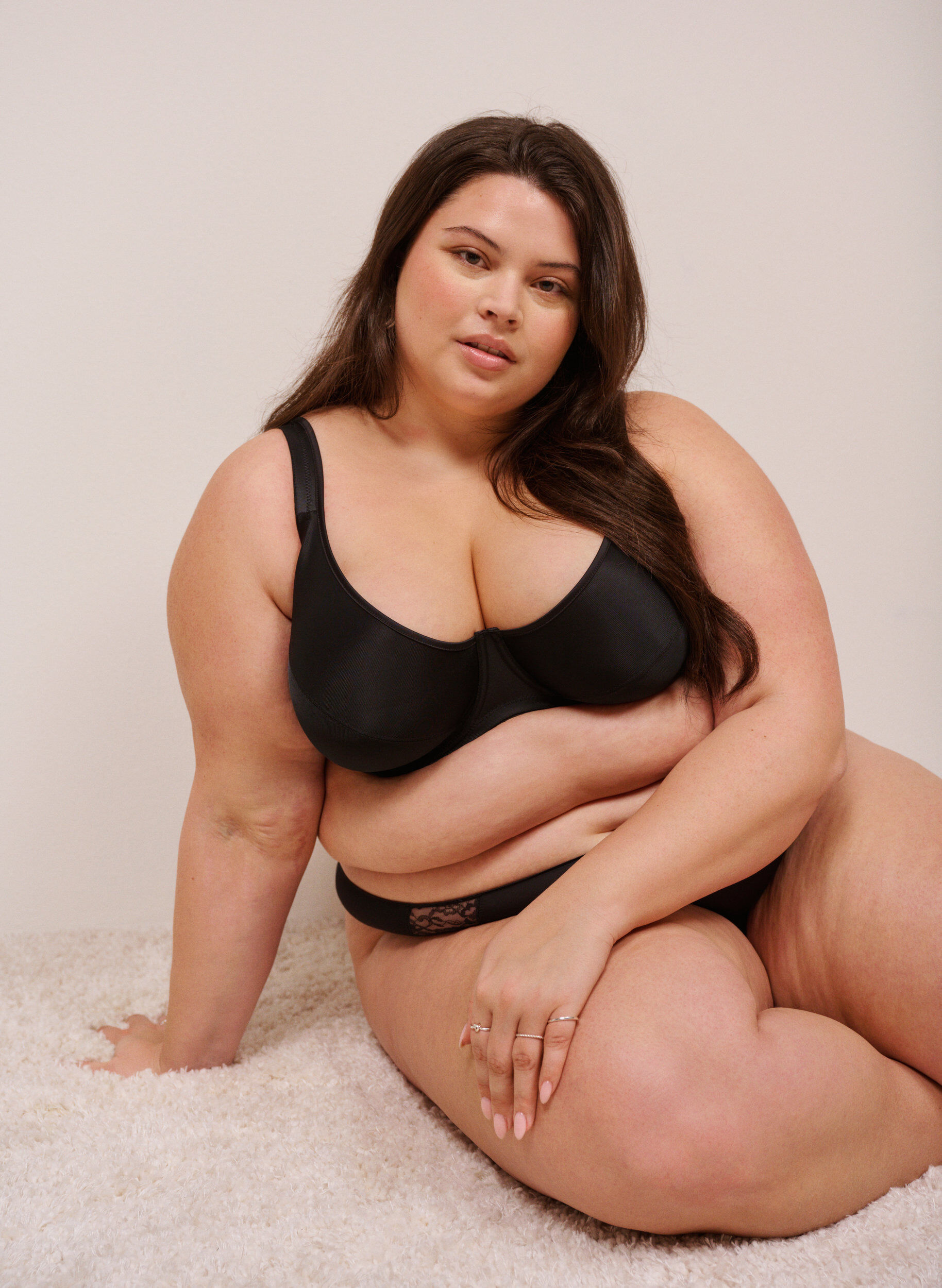 Zizzifashion High support bra with moulded cups, Black, Image image number 0