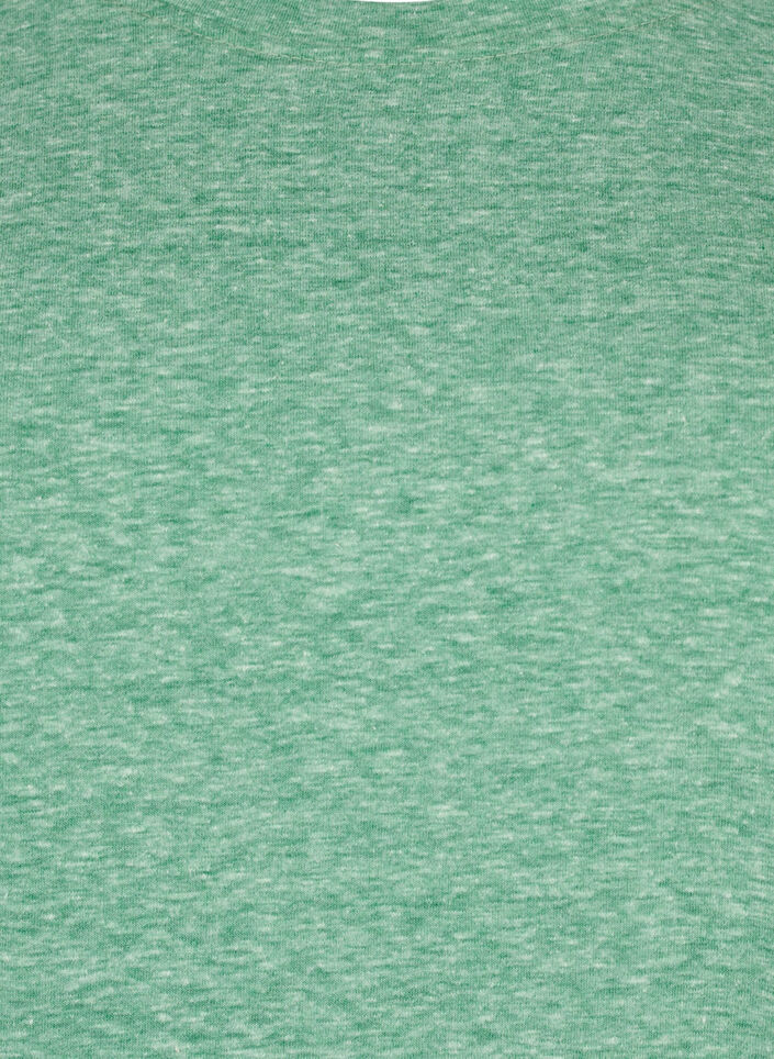 Melange t-shirt with short sleeves, Green, Packshot image number 2