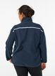 Fleece jacket with zip and reflective tape, Blue, Model image number 2