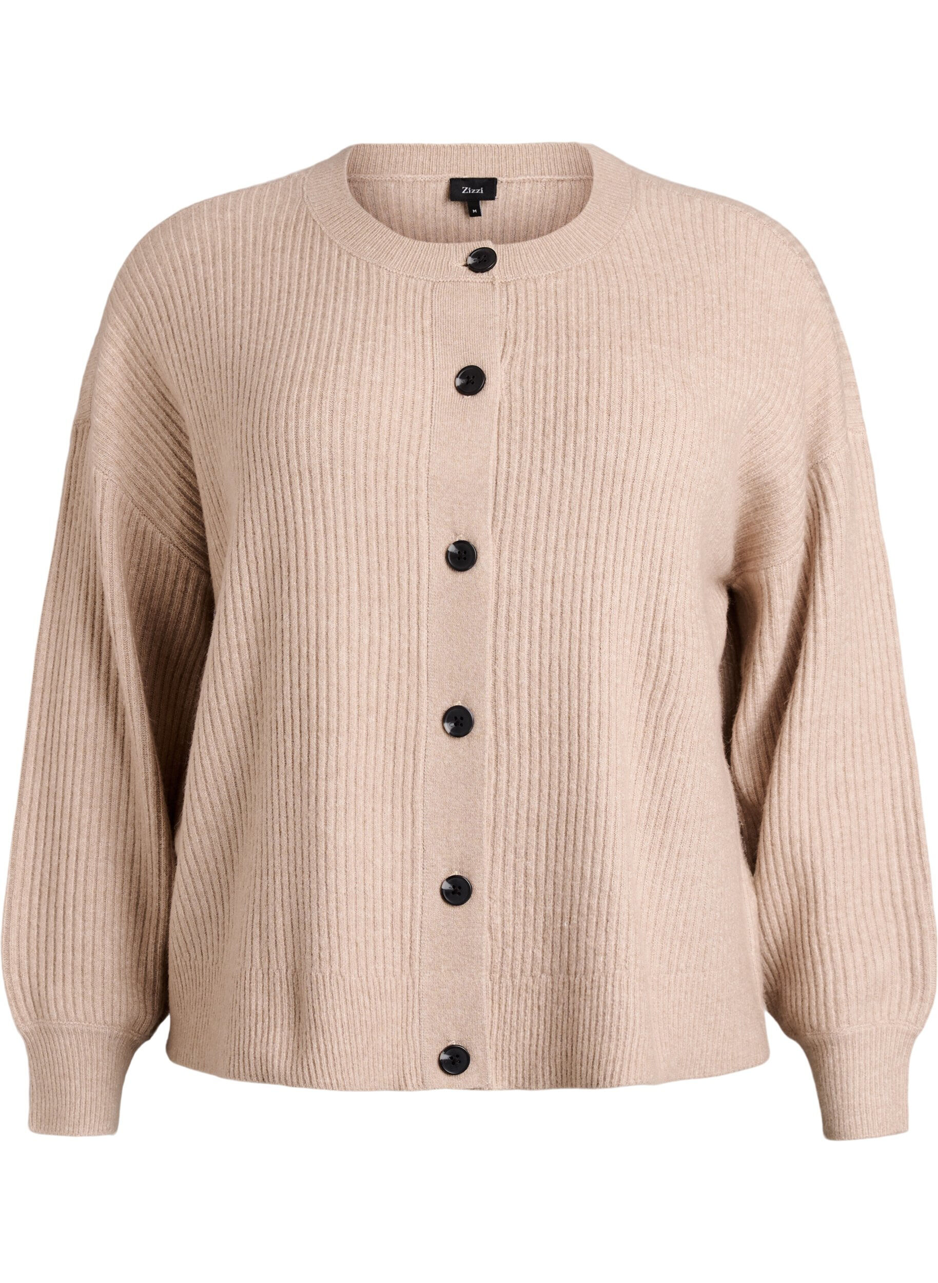 Ribbed cardigan with buttons