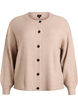 Ribbed cardigan with buttons, Beige, Packshot image number 0