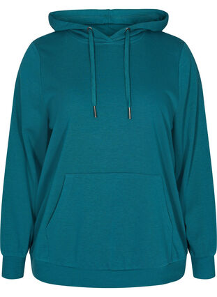 Sweatshirt with hood and pockets, Pacific, Packshot image number 0