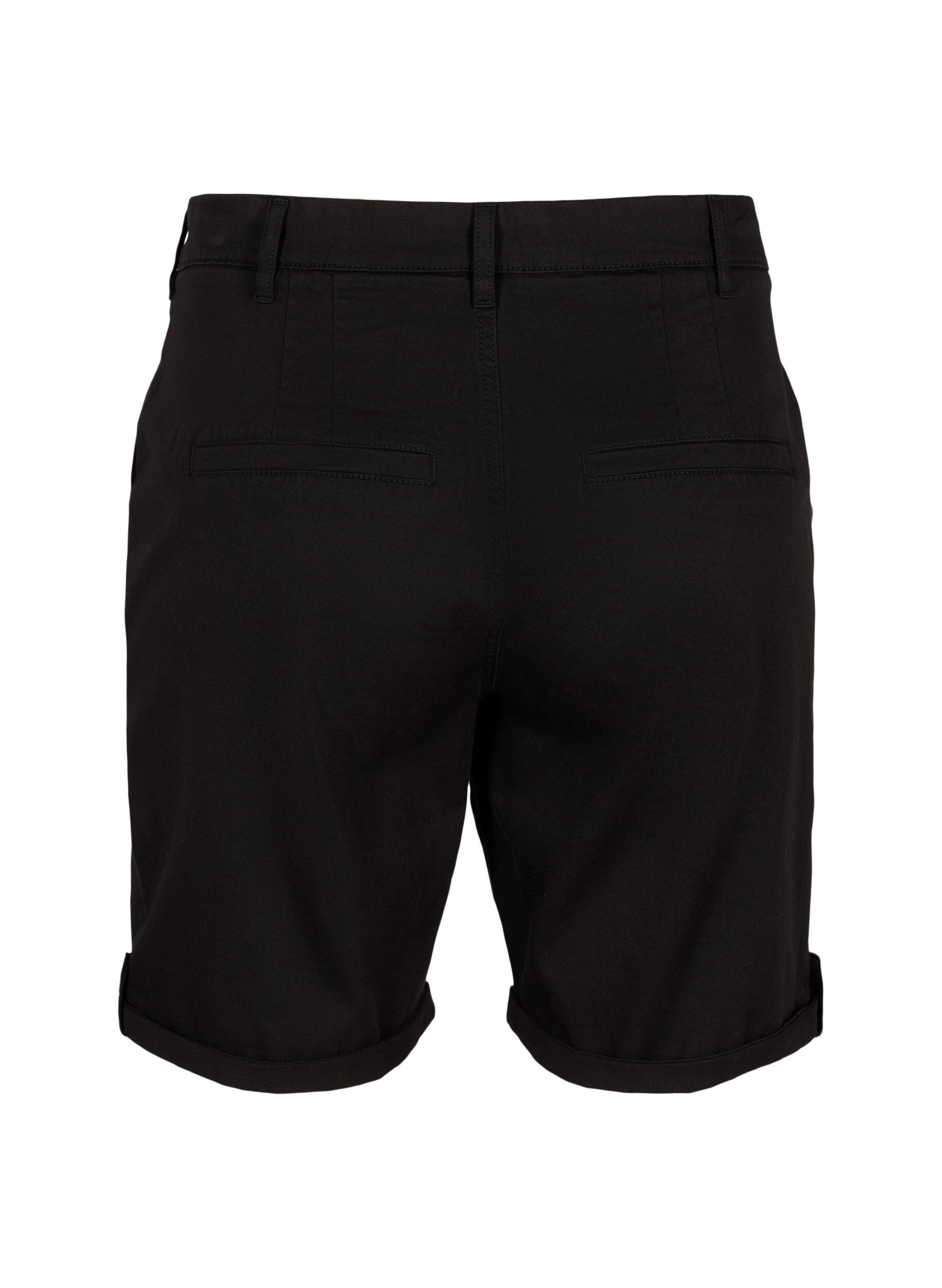Zizzifashion Chino shorts with pockets, Black, Packshot image number 1