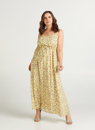 Dress , YELLOW FLOWER PRINT, Model image number 2
