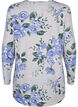 Floral blouse with long sleeves, Light Blue, Packshot image number 1