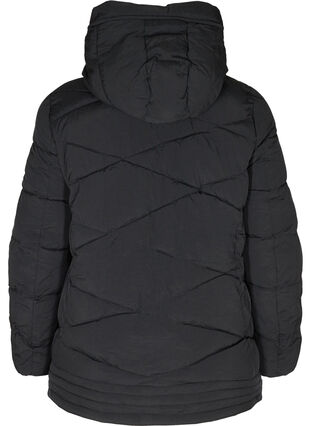 Wind proof hooded jacket with pockets, Black, Packshot image number 1