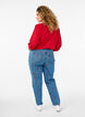 Mille mom fit jeans with embroidery, Light Blue, Model image number 1