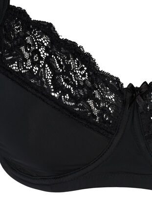 Underwired bra with lace, Black, Packshot image number 2