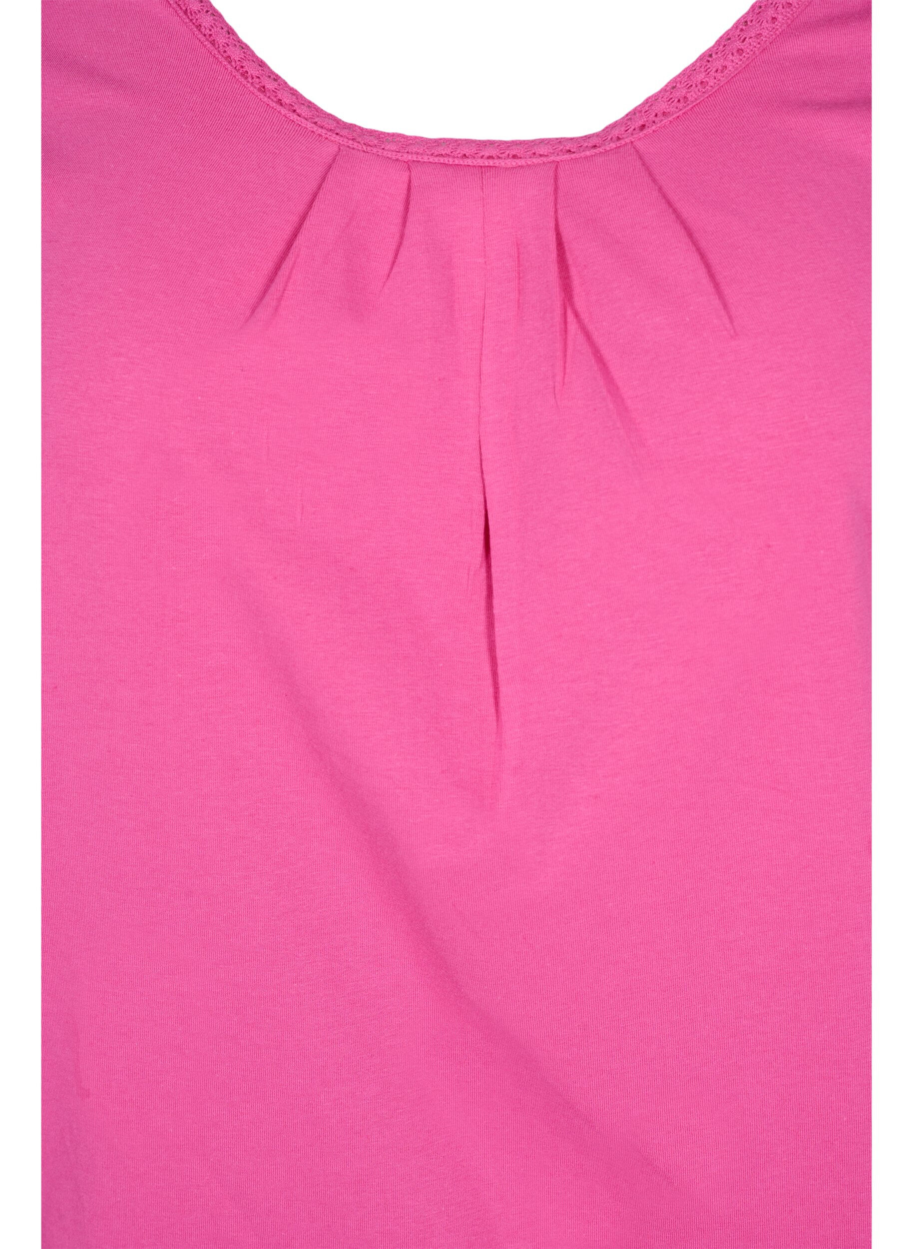 Zizzifashion Short-sleeved cotton t-shirt, Raspberry Rose, Packshot image number 2