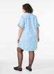 Denim dress with short sleeves and buttons, Light Blue, Model image number 2