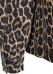 Denim jacket with leopard print and chest pockets, Brown, Packshot image number 3