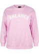 Sweatshirt with terry text, Pink, Packshot image number 0