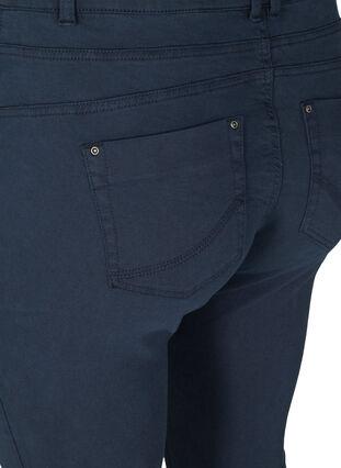 Close-fitting trousers with a button-fastening, Dark Blue, Packshot image number 3