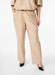Trousers with polka dots and straight legs, Beige, Model image number 2