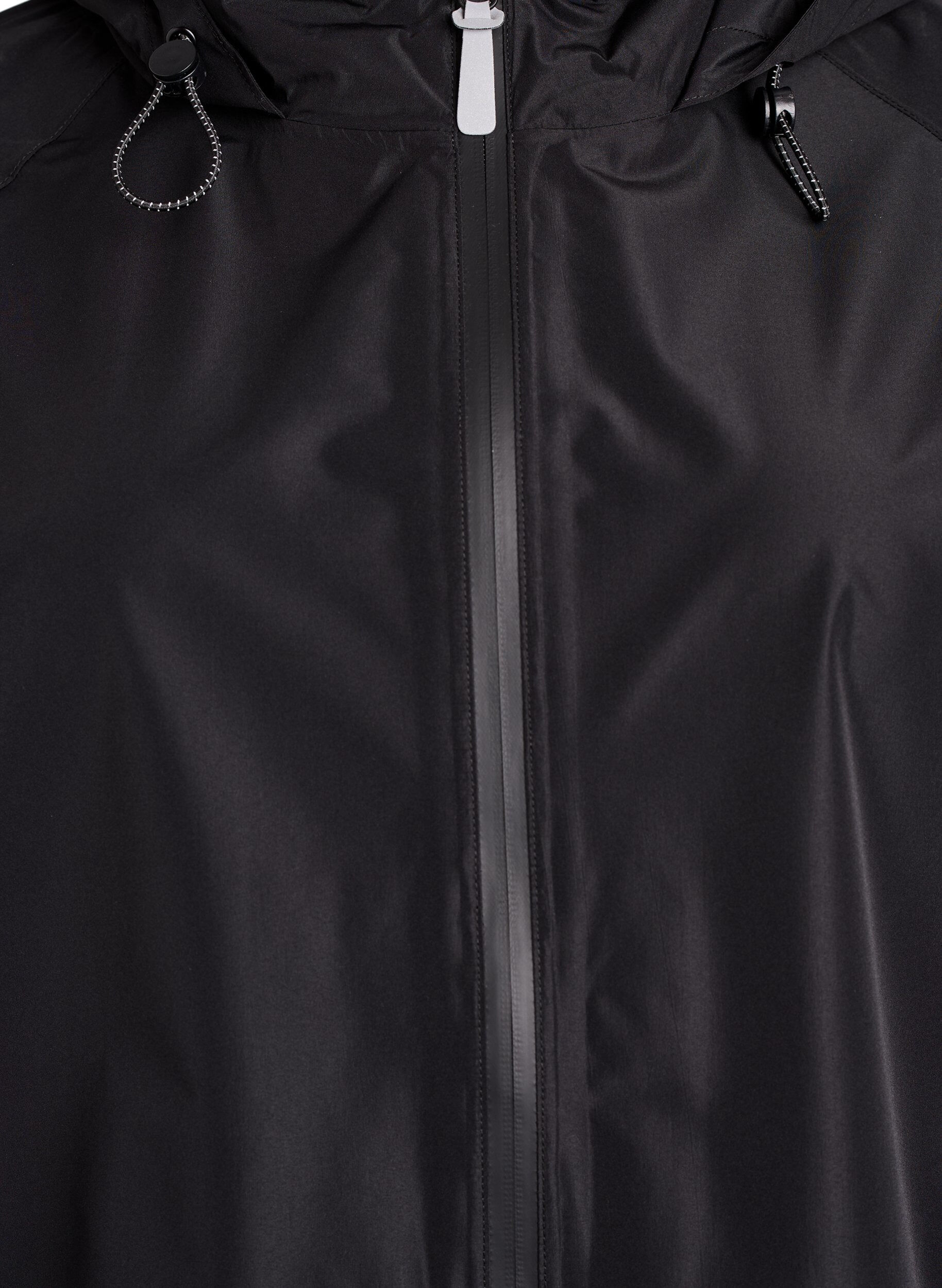 Zizzifashion Rain jacket with reflective details, Black, Packshot image number 2