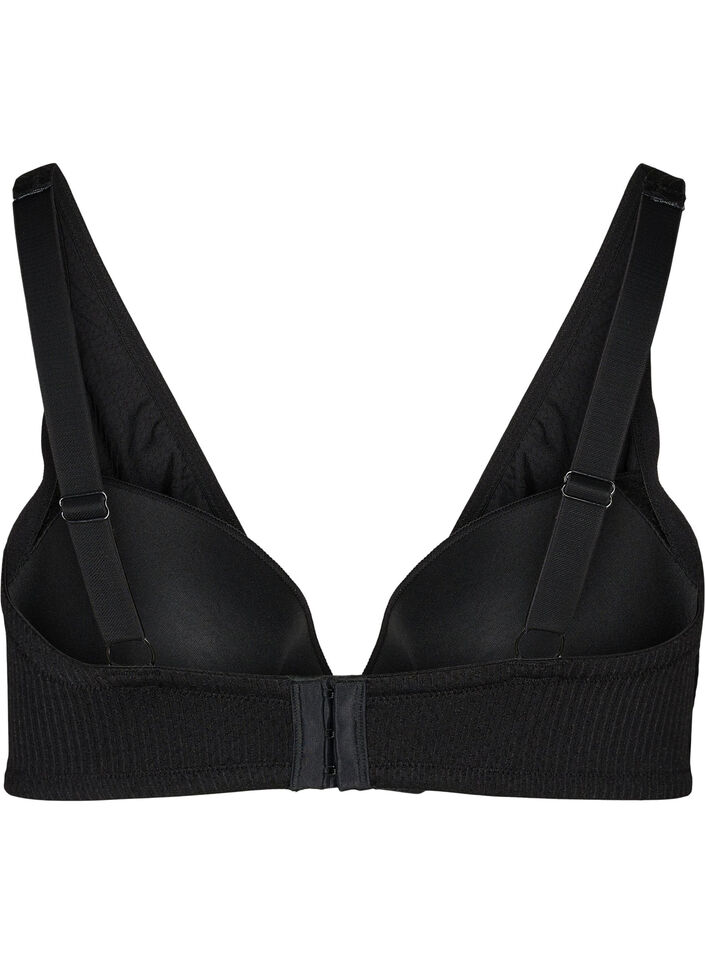 Slightly textured underwire bra, Black, Packshot image number 1