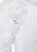 Pleated dress with lace and 3/4 sleeves, Bright White, Packshot image number 3