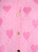 Cardigan with hearts and golden buttons, Pink, Packshot image number 2