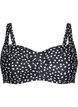 Printed bikini top, Black White Dot, Packshot image number 0