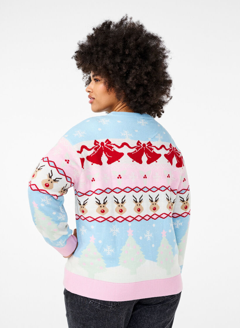 Christmas jumper, Cerulean Comb, Model image number 1